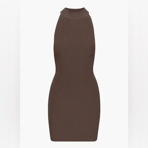 Aritzia Babaton Sculpt Knit Dress - Brown
